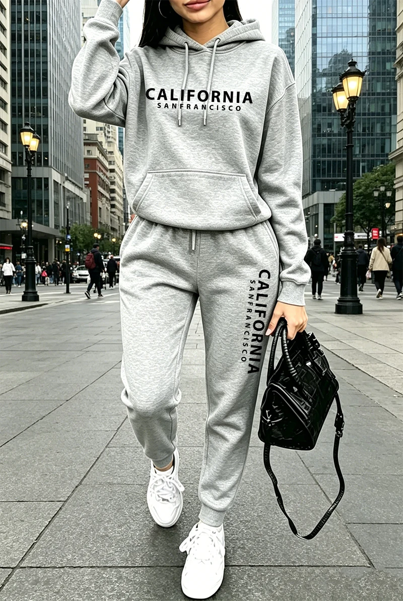 Winter Clothing For Women - Setelan Olahraga Wanita Berkualitas, Hoodie Kasual