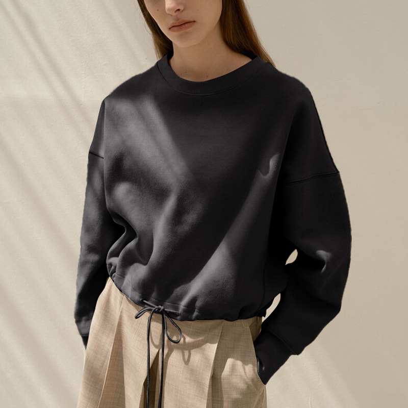 Jaket Crop Longgar Wanita Kaus - Winter Clothing Drawing ulasan dan harga